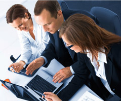 Teamwork in creating business solutions printing